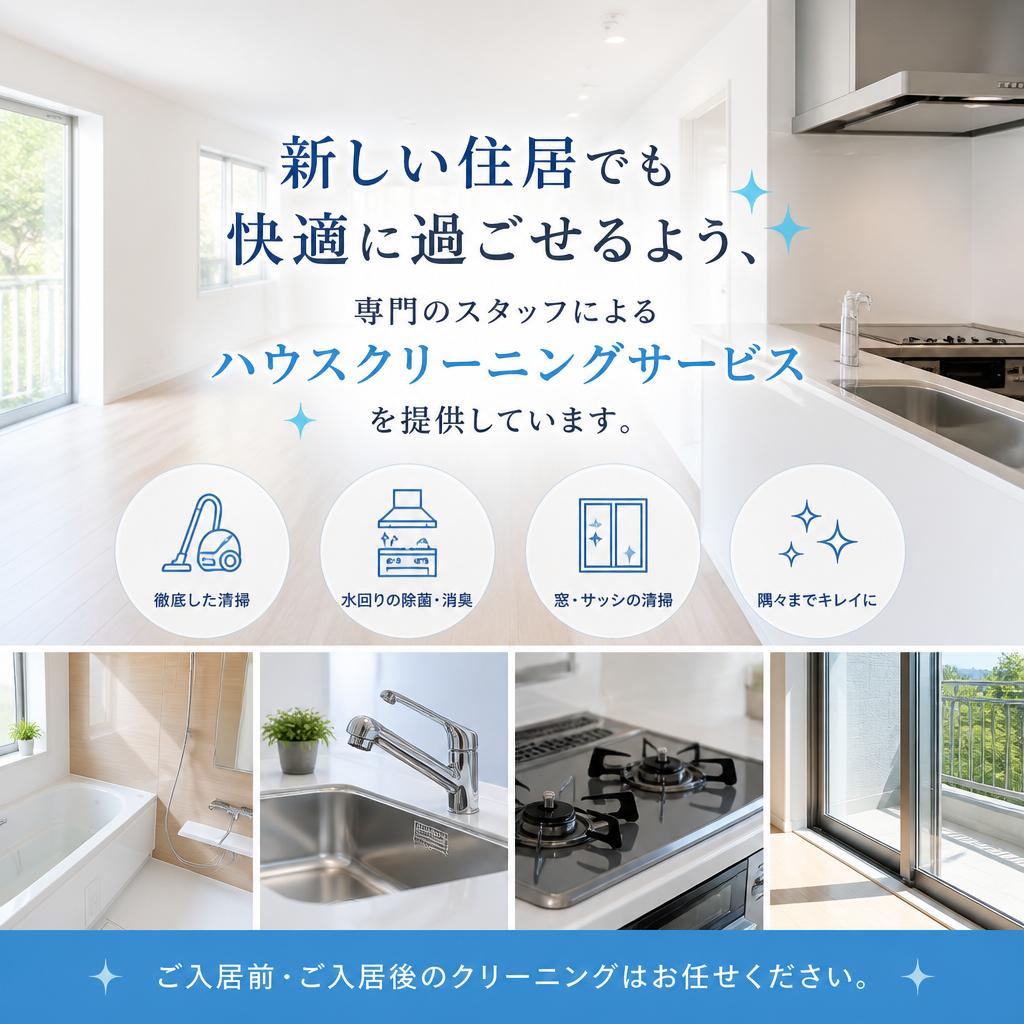ハウスクリーニングのご案内