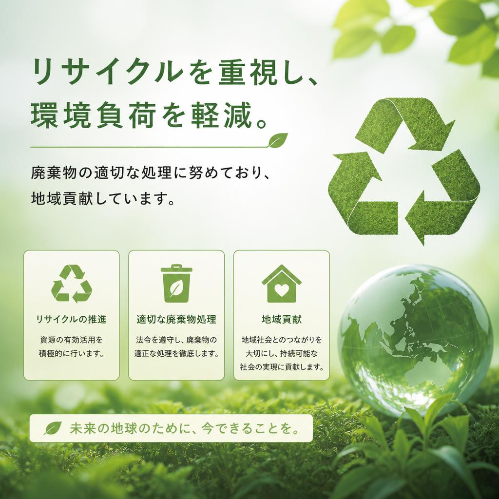 環境に配慮した処理方法