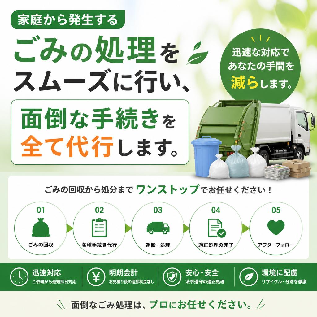 家庭ごみのスムーズな処理