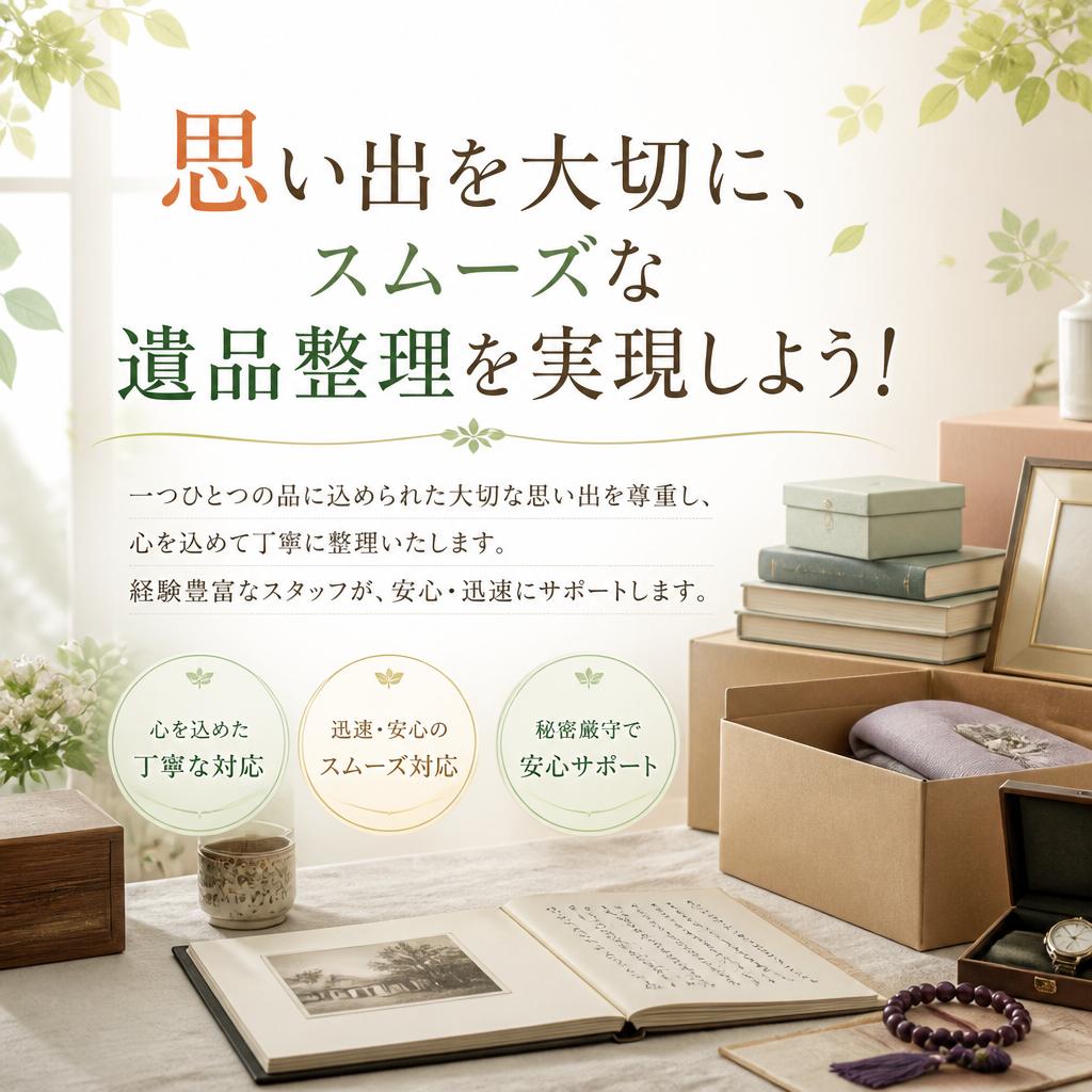 思い出を大切に、スムーズな遺品整理を実現しよう！