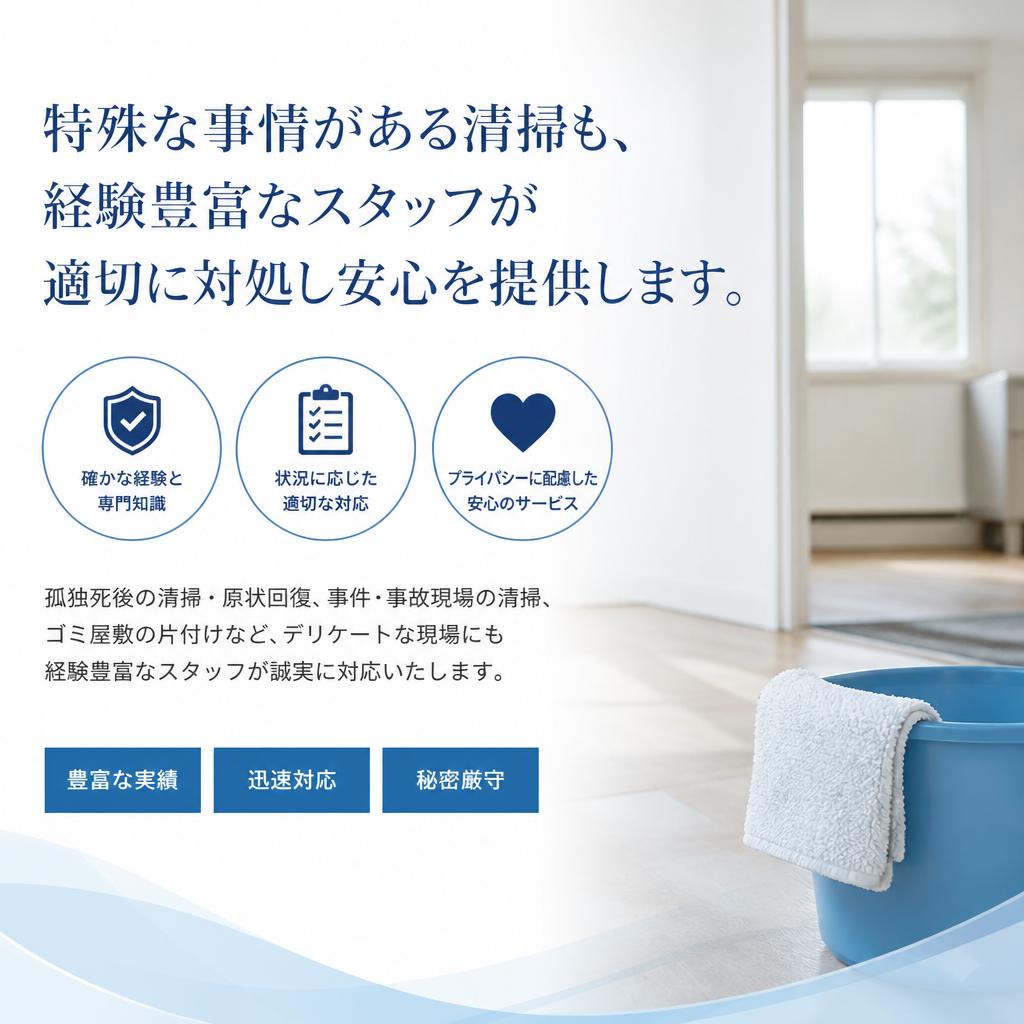 特殊清掃もお任せあれ