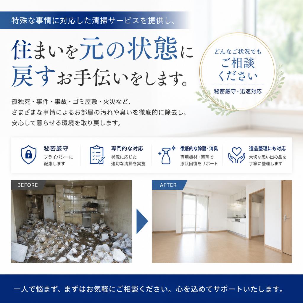 特殊清掃サービスのご紹介
