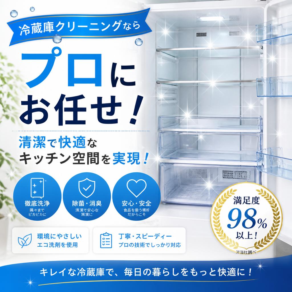 冷蔵庫クリーニングならプロにお任せ！清潔で快適なキッチン空間を実現！