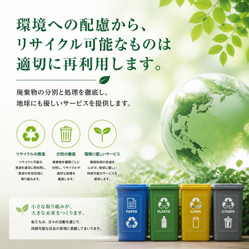 リサイクルと廃棄の徹底