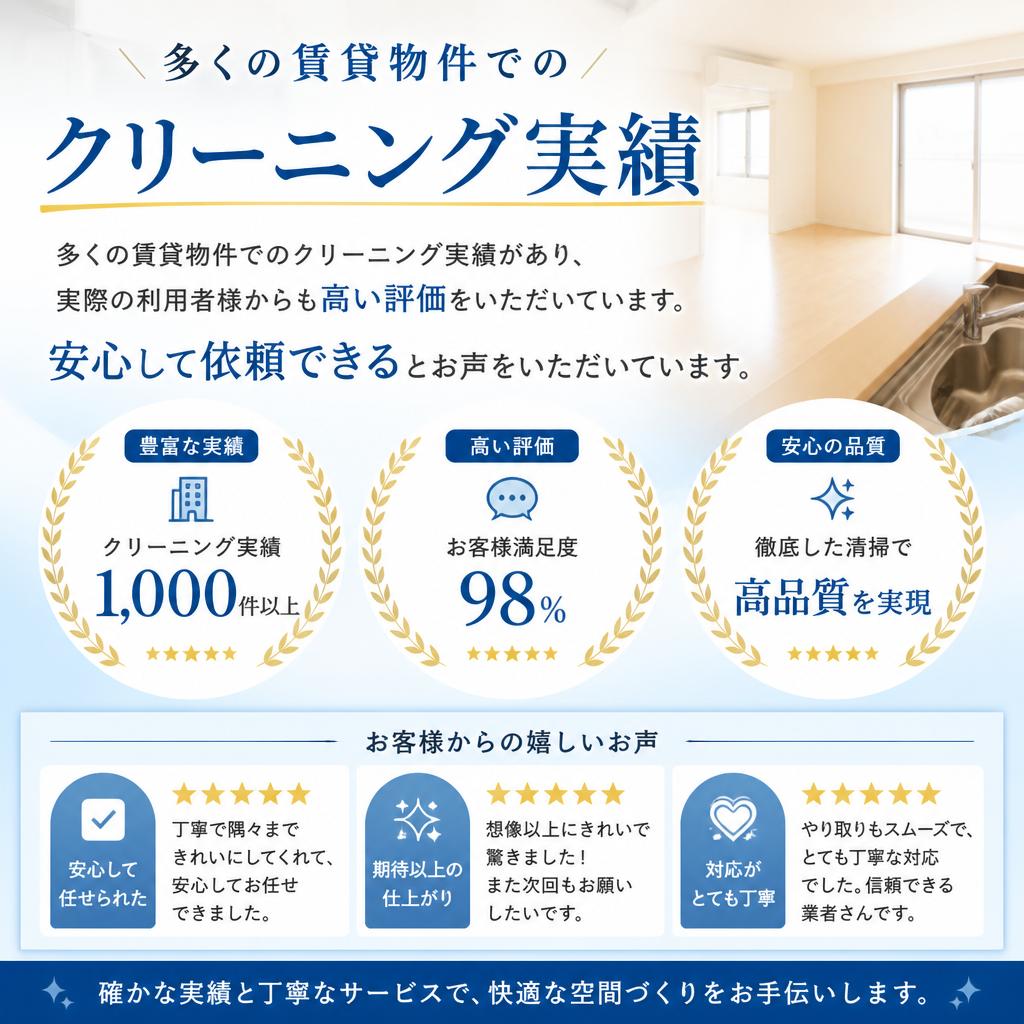 たくさんの実績と高い顧客満足度