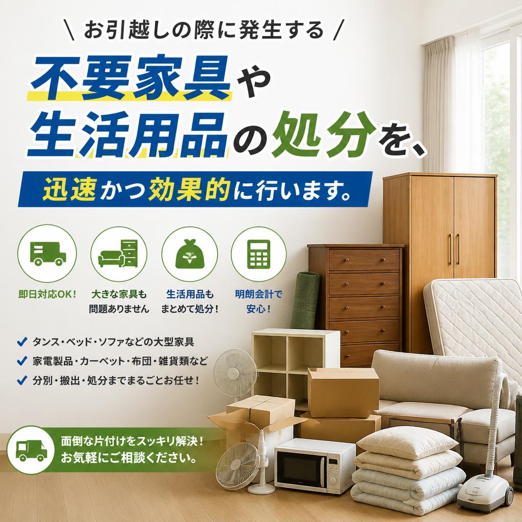 安心・便利な家具処分サービス