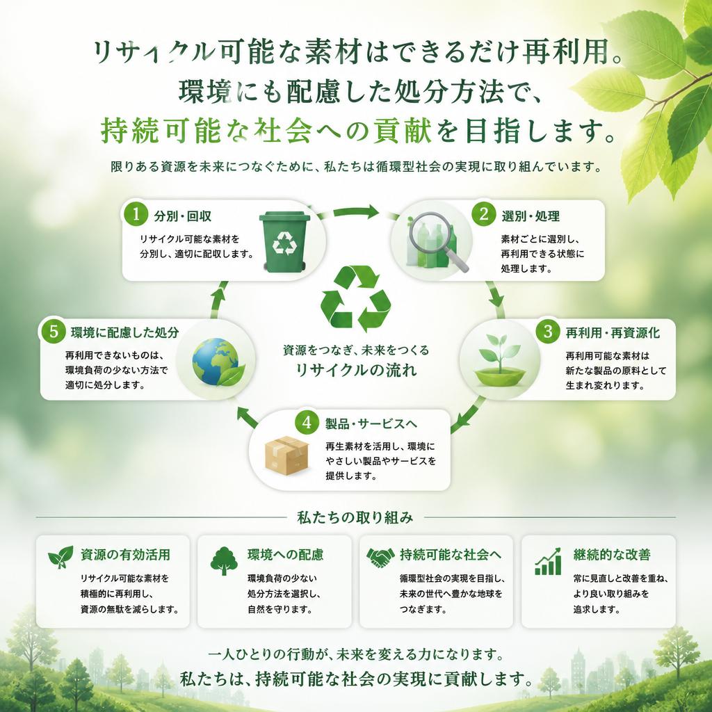 環境に配慮した disposal