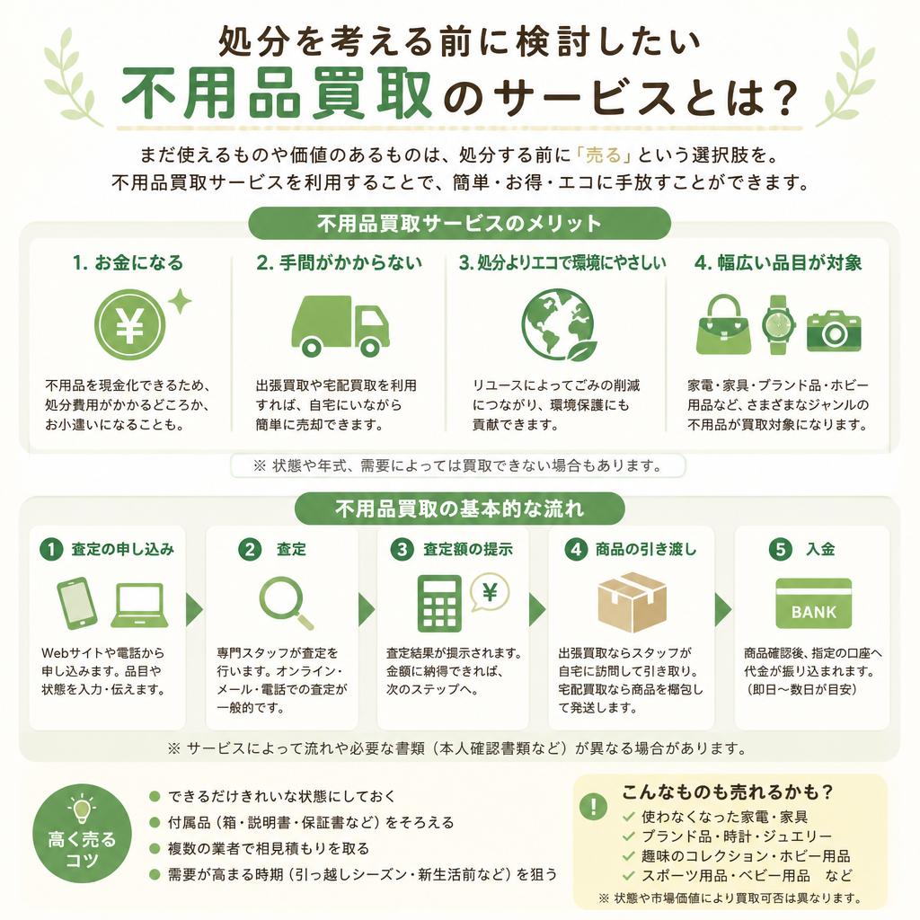 不用品買取サービスの活用法