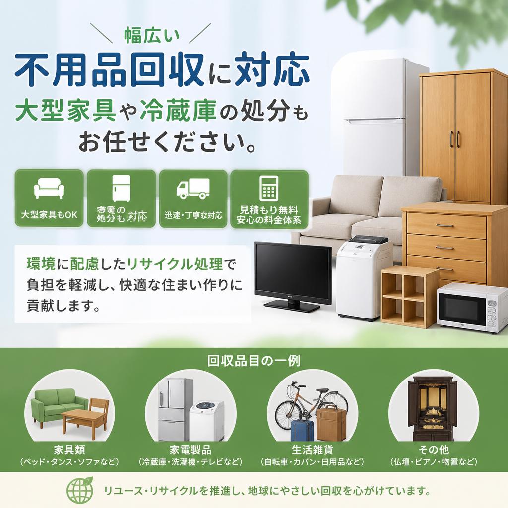 不用品回収でスッキリ！
