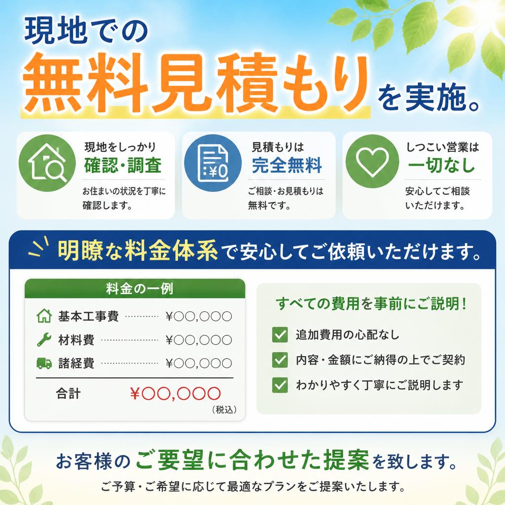 無料お見積り対応
