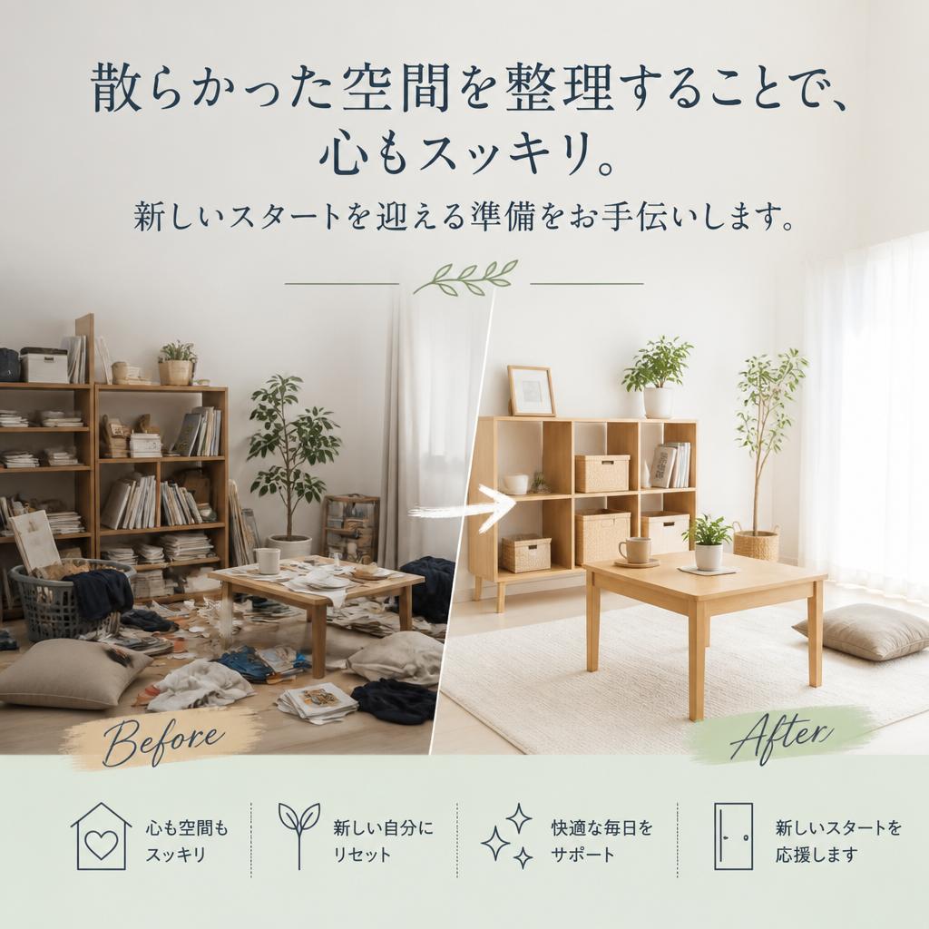 整理整頓で新しい生活を！
