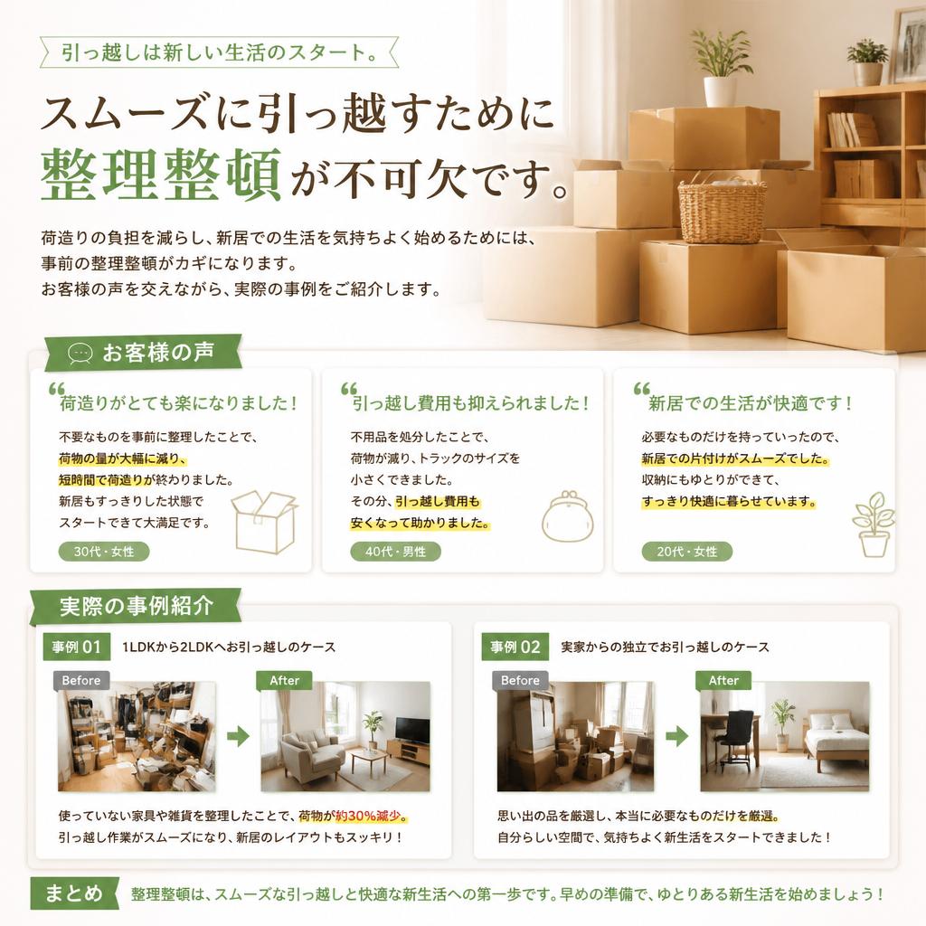 4. 引っ越しの際の整理整頓
