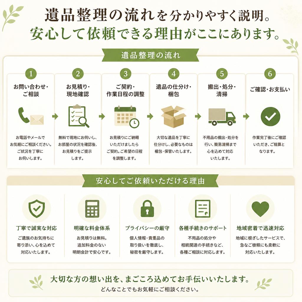 作業の流れ: 依頼から完了まで