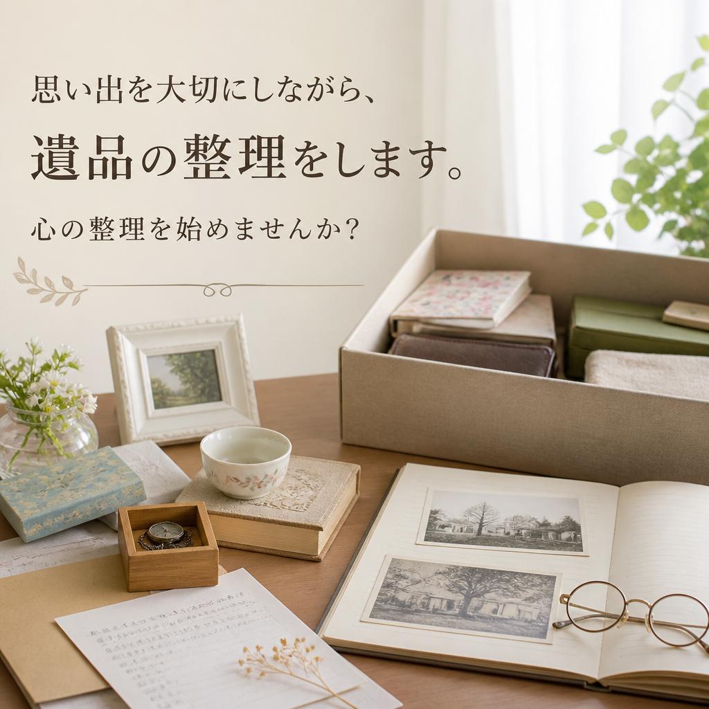 思い出を大切にしながら、遺品の整理をします。心の整理を始めませんか？