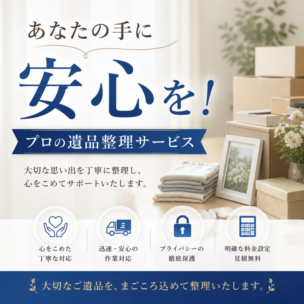 あなたの手に安心を！プロの遺品整理サービス