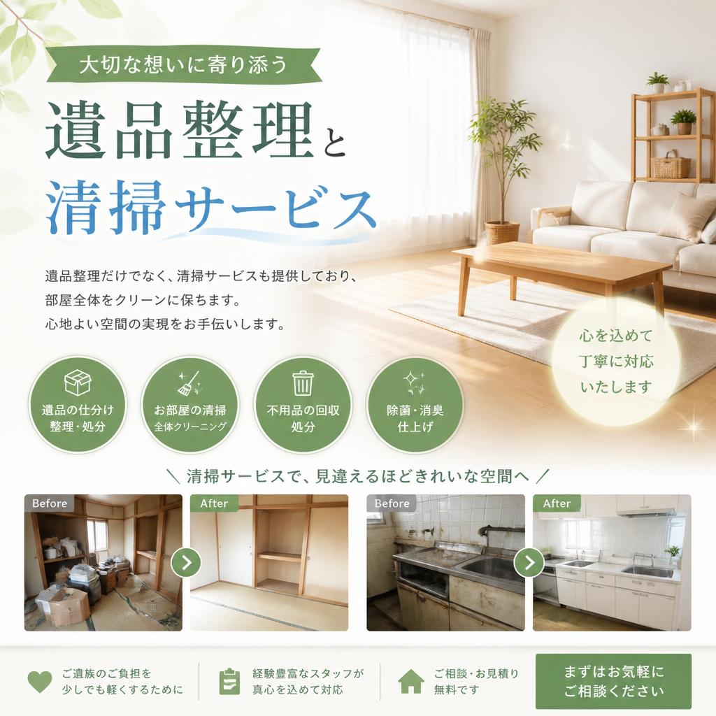 ハウスクリーニングで快適空間