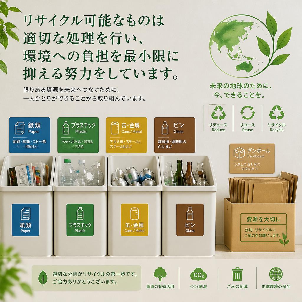 環境に優しいリサイクルの取り組み