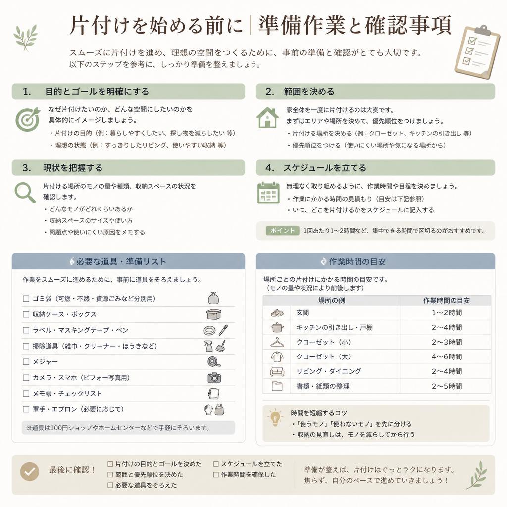 4. 片付けの前に確認すべきこと