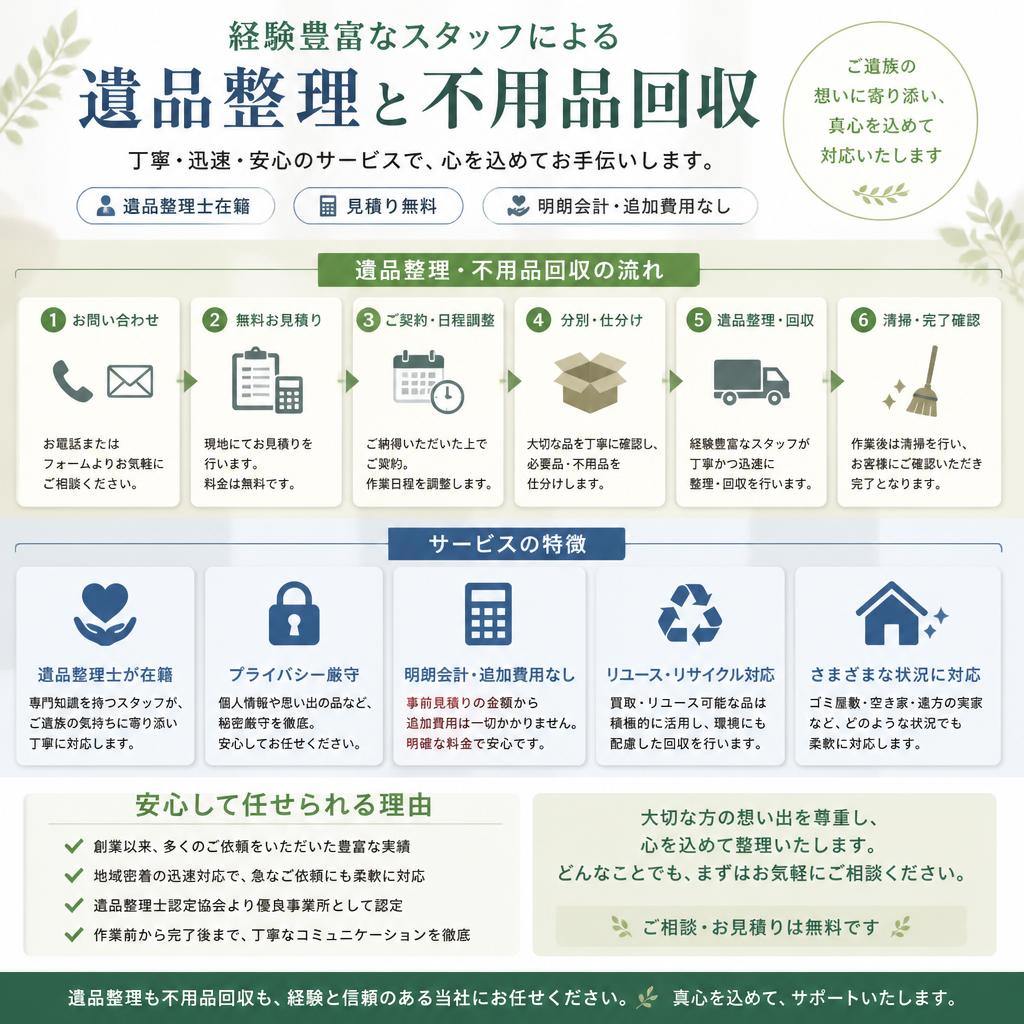 2. 遺品整理と不用品回収のプロ