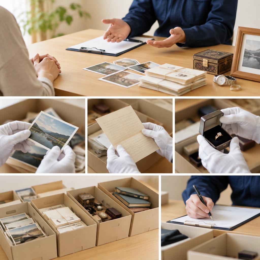 残したい品を見逃さない、思い出品の丁寧な管理