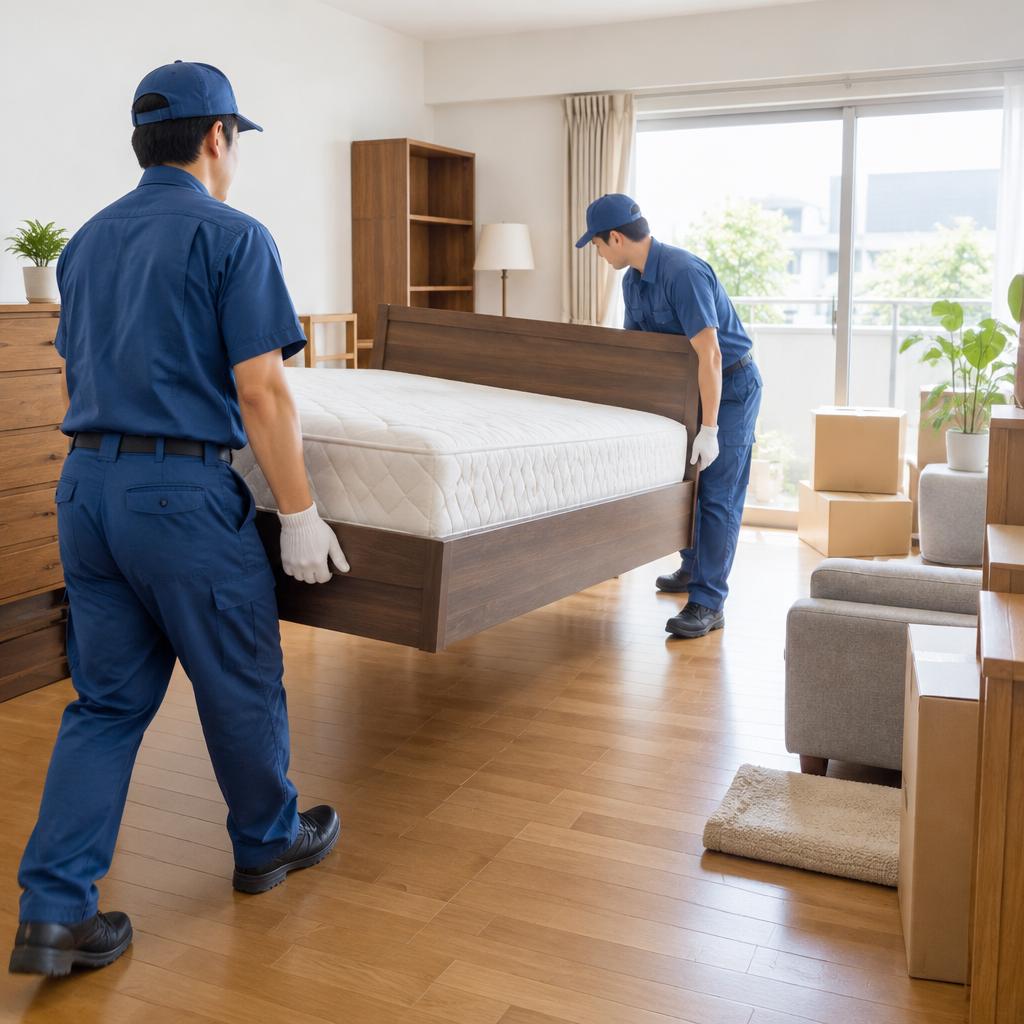 大きなベッドも家具も、すっきり片付く。迅速・丁寧な不用品回収で、快適な住まいを取り戻しませんか？